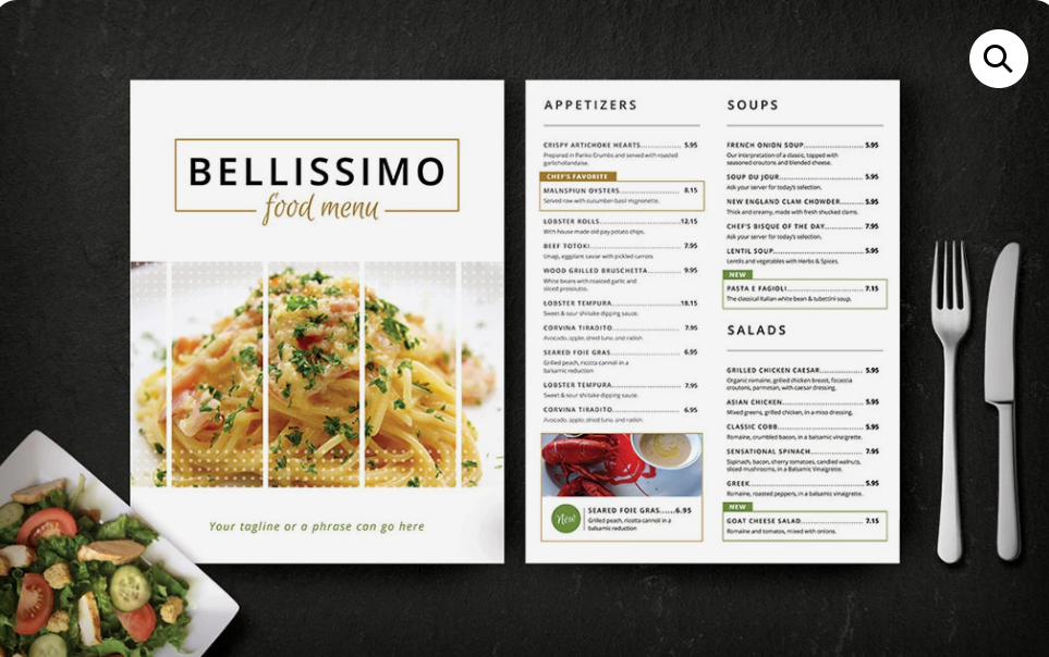 Italian Restaurant Menu Design