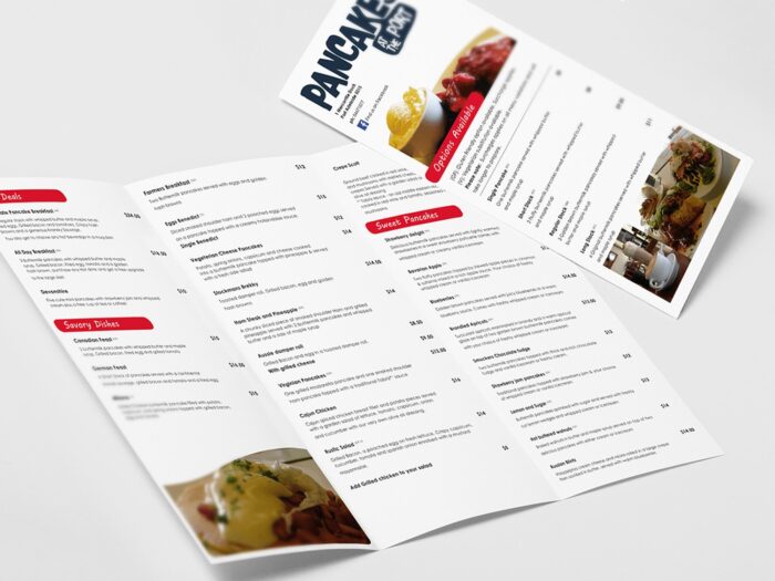 Trifold To-Go Restaurant-Menu Design and Layout
