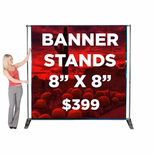Backstop Stand with 8ft x 8ft Banner
