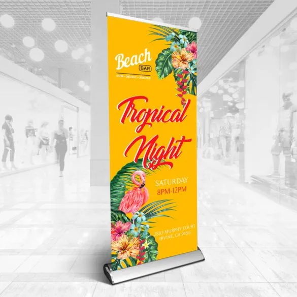 Custom retractable banner stand for business promotions and events
