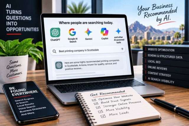 AI search visibility using ChatGPT, Google AI Search, Gemini, Claude, and Copilot to help your business get recommended