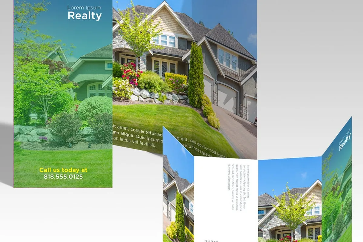 Folded direct mail brochure