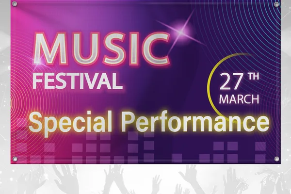 Heavy-duty 18oz vinyl banner for a music festival