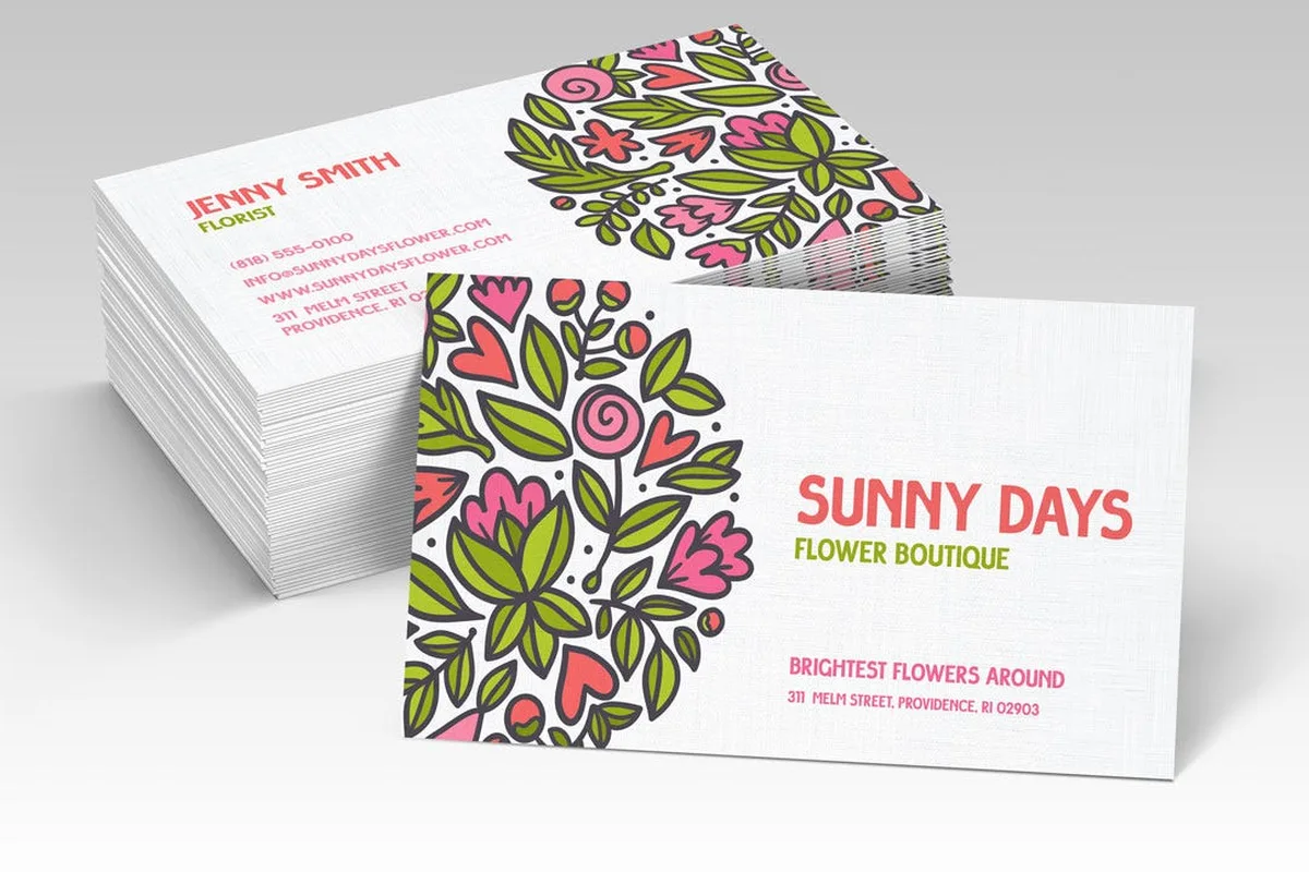 Linen texture uncoated business cards