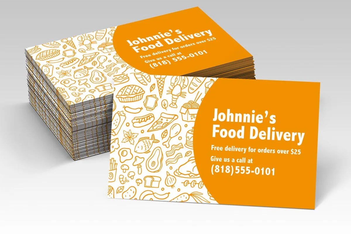 Stack of magnetic business cards