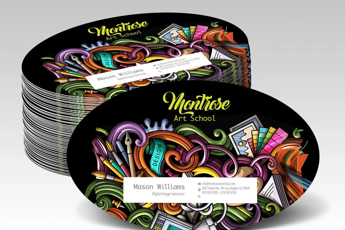 Oval business cards