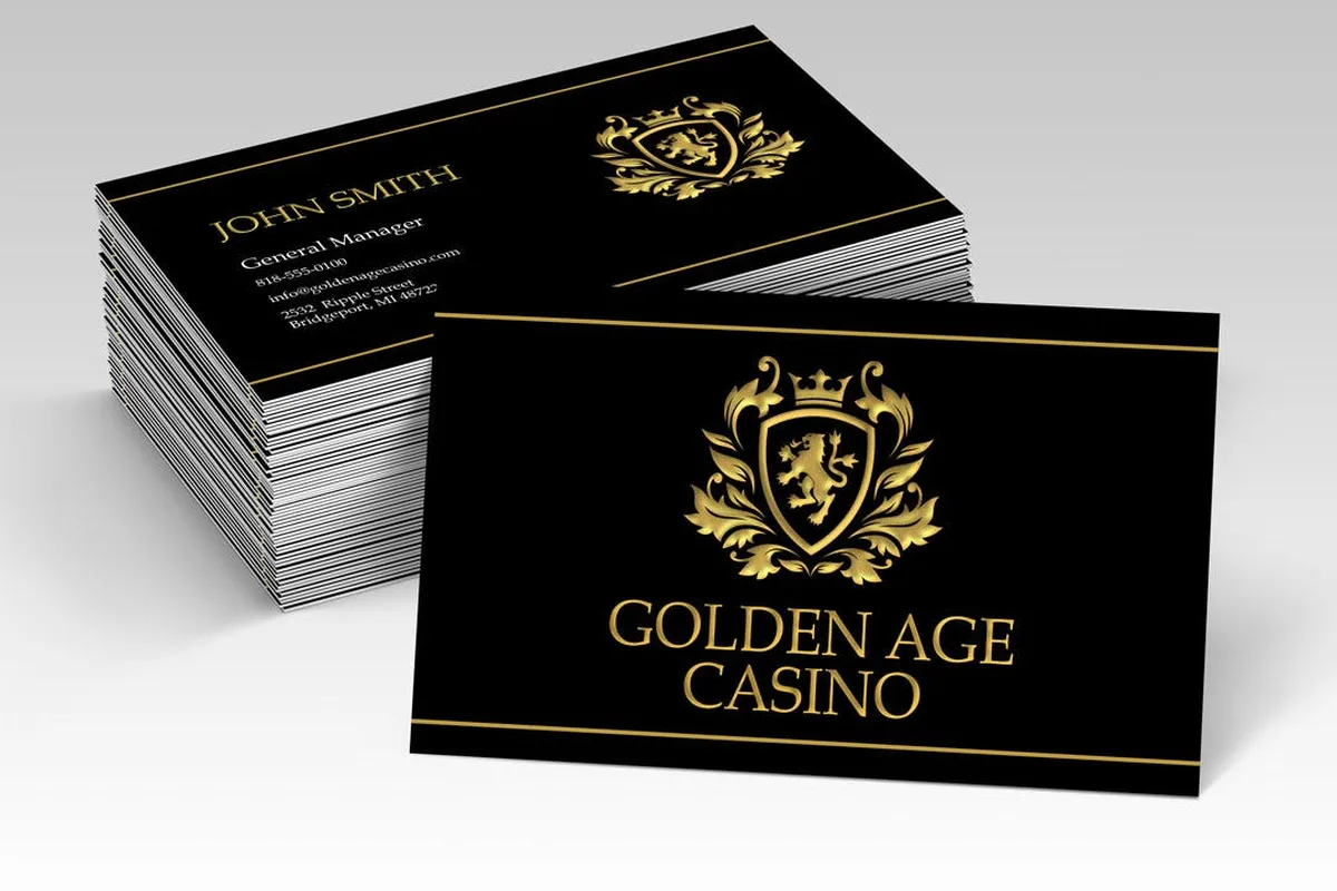 Raised foil business cards on soft-touch paper