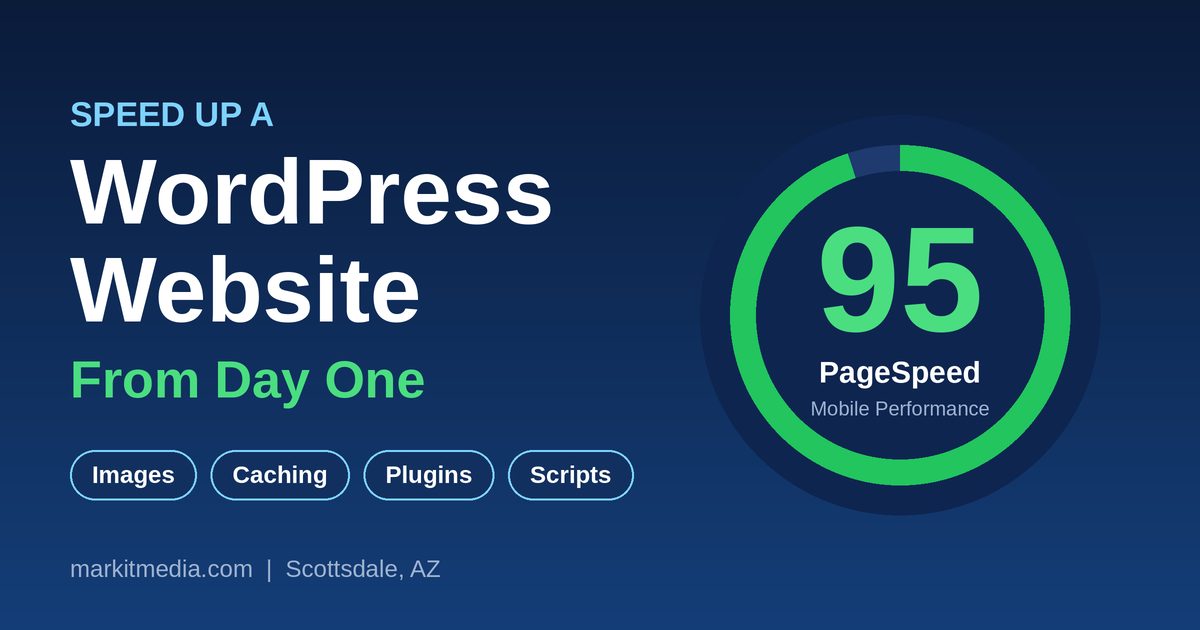 Speed up a WordPress website from day one, with a mobile PageSpeed score of 95