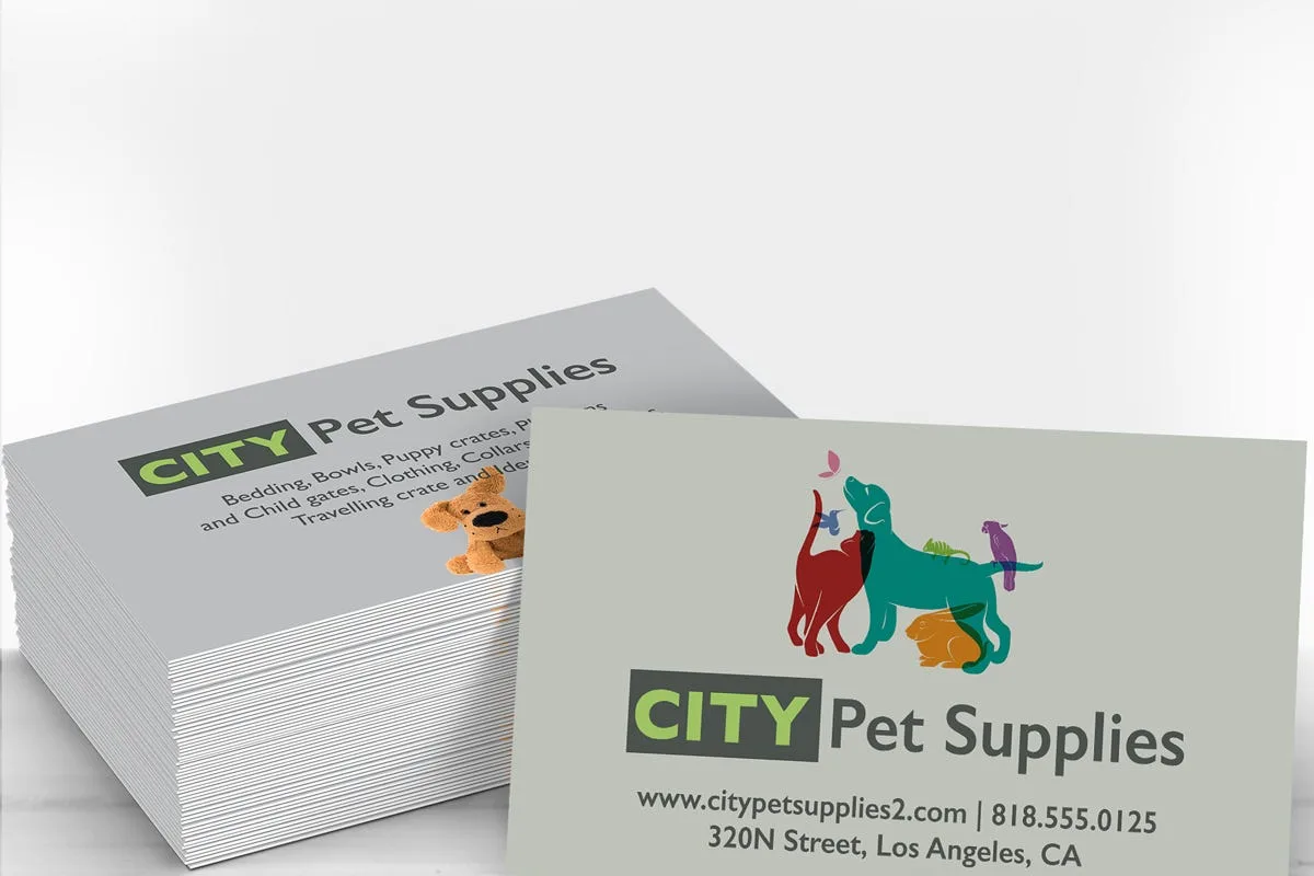 Standard business cards with glossy and matte finish